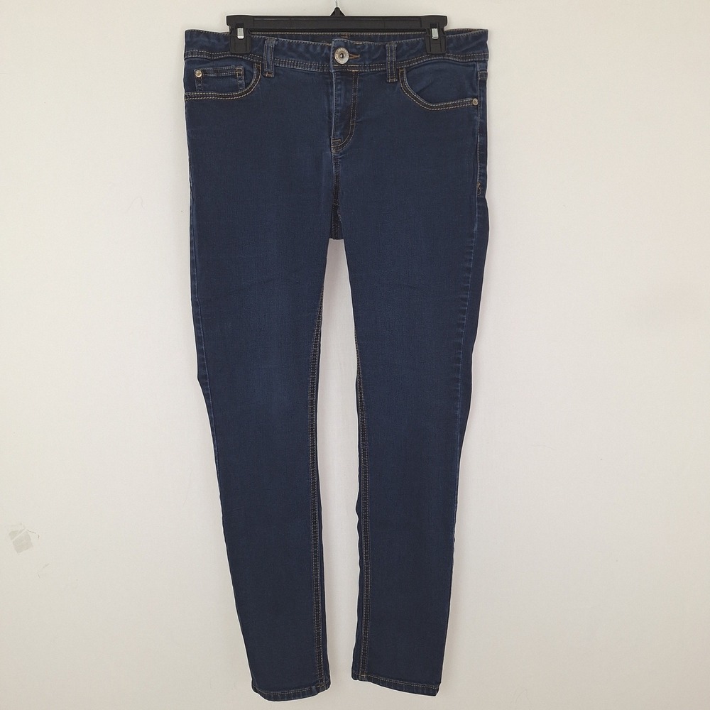 Minimalist Denim Jeans Classic Casual Dark Wash Jordache Skinny Size 10 JM18754B